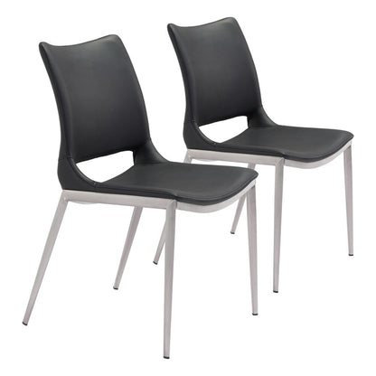 Zuo Modern - Ace Dining Chair (Set of 2) Black & Silver - 101280 veiw 1