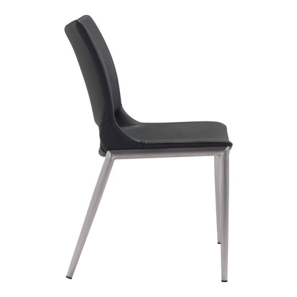 Zuo Modern - Ace Dining Chair (Set of 2) Black & Silver - 101280 veiw 2