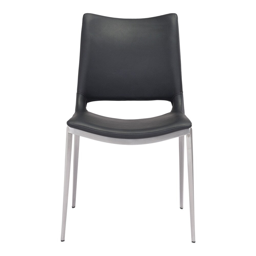 Zuo Modern - Ace Dining Chair (Set of 2) Black & Silver - 101280 veiw 3