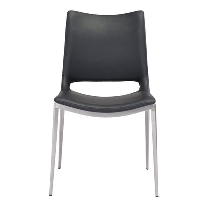 Zuo Modern - Ace Dining Chair (Set of 2) Black & Silver - 101280 veiw 3
