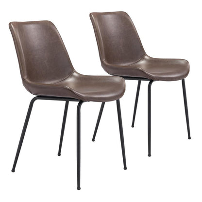 Zuo Modern - Byron Dining Chair (Set of 2) Brown - 101777 veiw 1