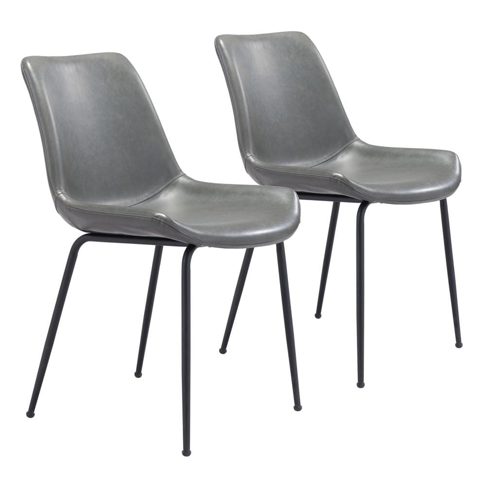 Zuo Modern - Byron Dining Chair (Set of 2) Gray - 101778 veiw 1