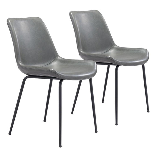 Zuo Modern - Byron Dining Chair (Set of 2) Gray - 101778 veiw 1