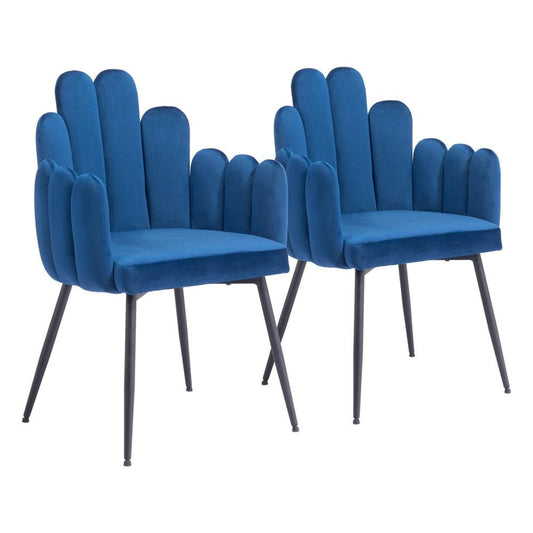 Zuo Modern - Noosa Dining Chair (Set of 2) Navy Blue - 109654 veiw 1