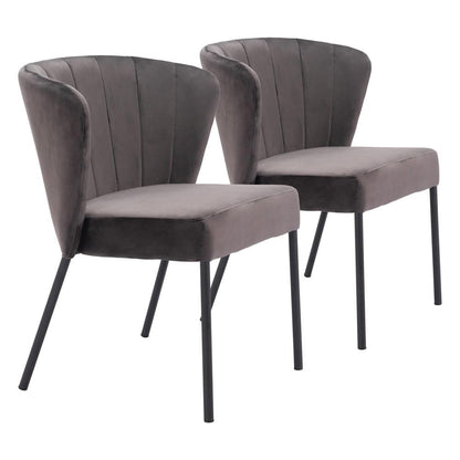 Zuo Modern - Aimee Dining Chair (Set of 2) Gray - 109679 veiw 1