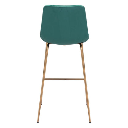 Zuo Modern - Tony Barstool Green & Gold - 101757 veiw 4