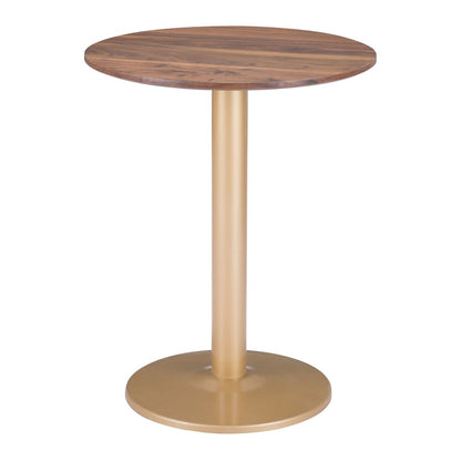 Zuo Modern - Alto Bistro Table Brown & Gold - 101571 veiw 2