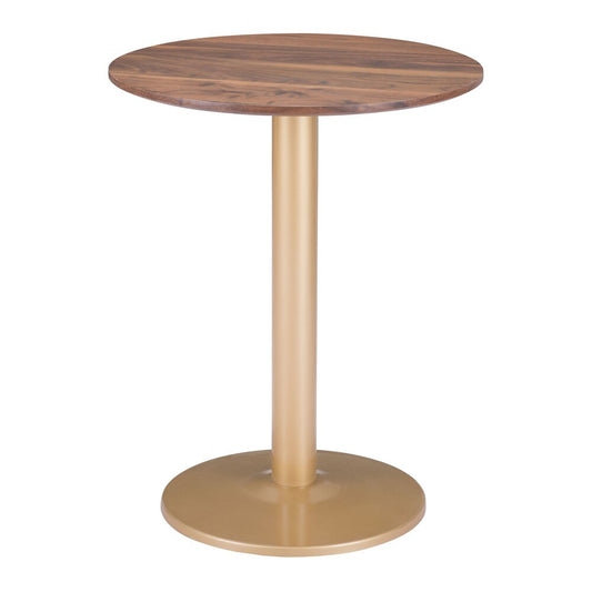 Zuo Modern - Alto Bistro Table Brown & Gold - 101571 veiw 2
