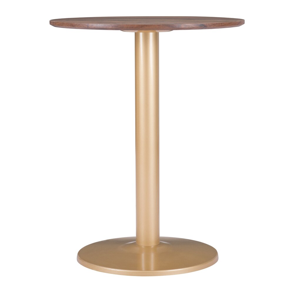 Zuo Modern - Alto Bistro Table Brown & Gold - 101571 veiw 3