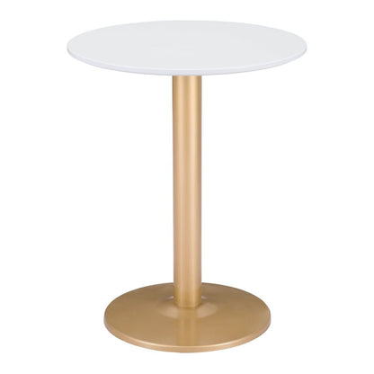 Zuo Modern - Alto Bistro Table White & Gold - 101570 veiw 1