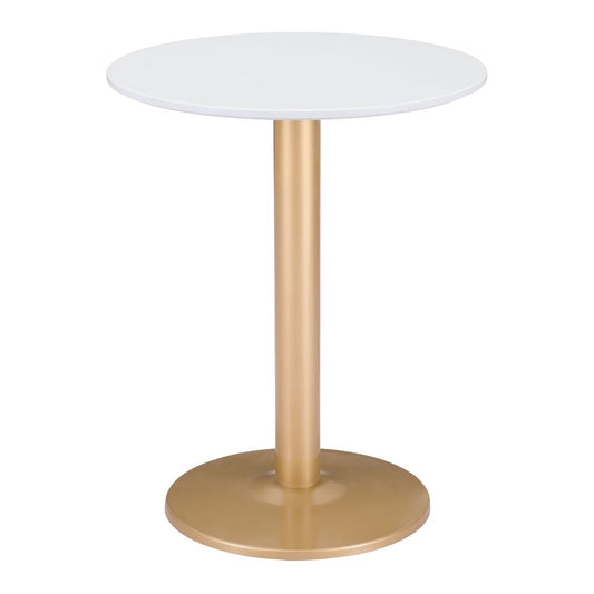 Zuo Modern - Alto Bistro Table White & Gold - 101570 veiw 1