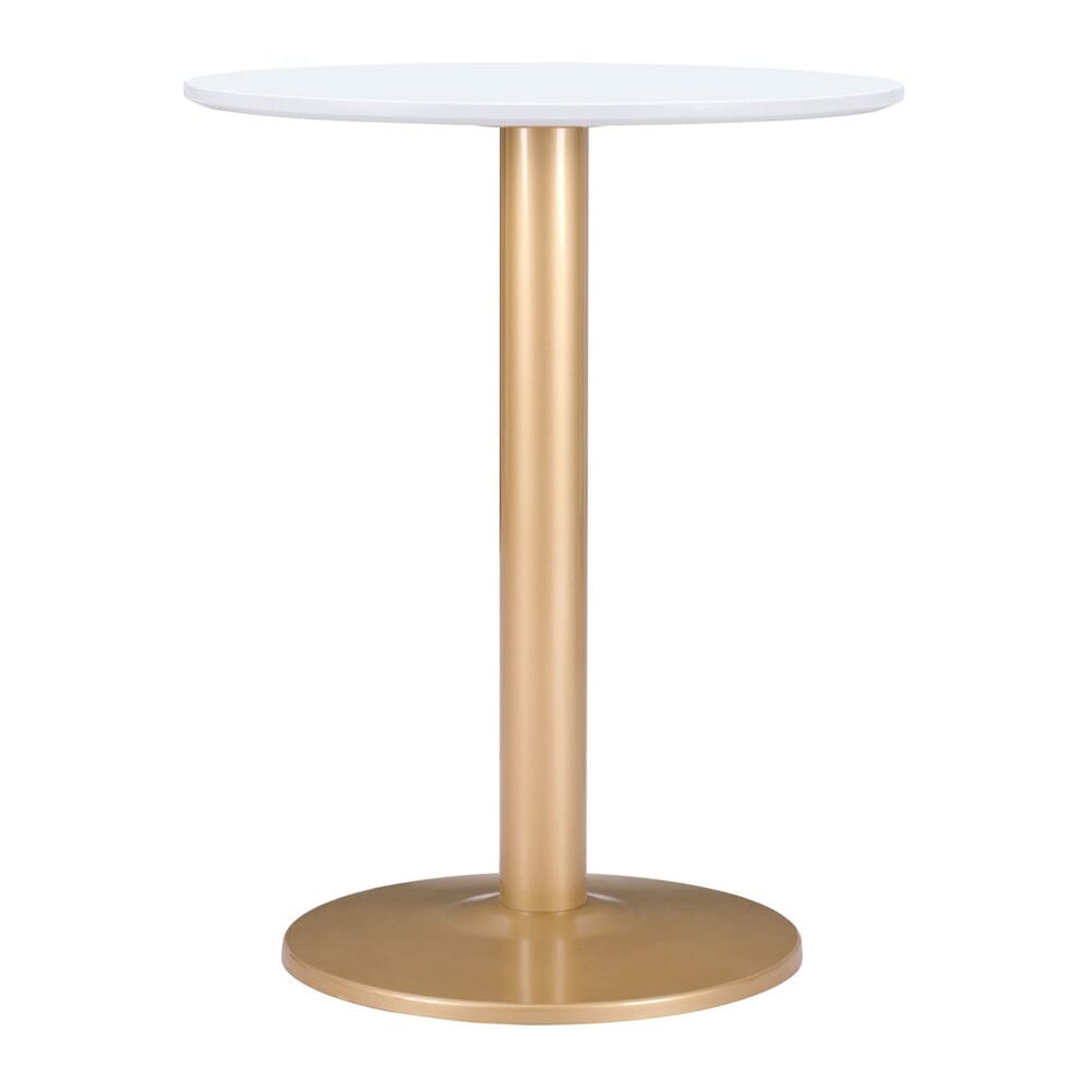 Zuo Modern - Alto Bistro Table White & Gold - 101570 veiw 2
