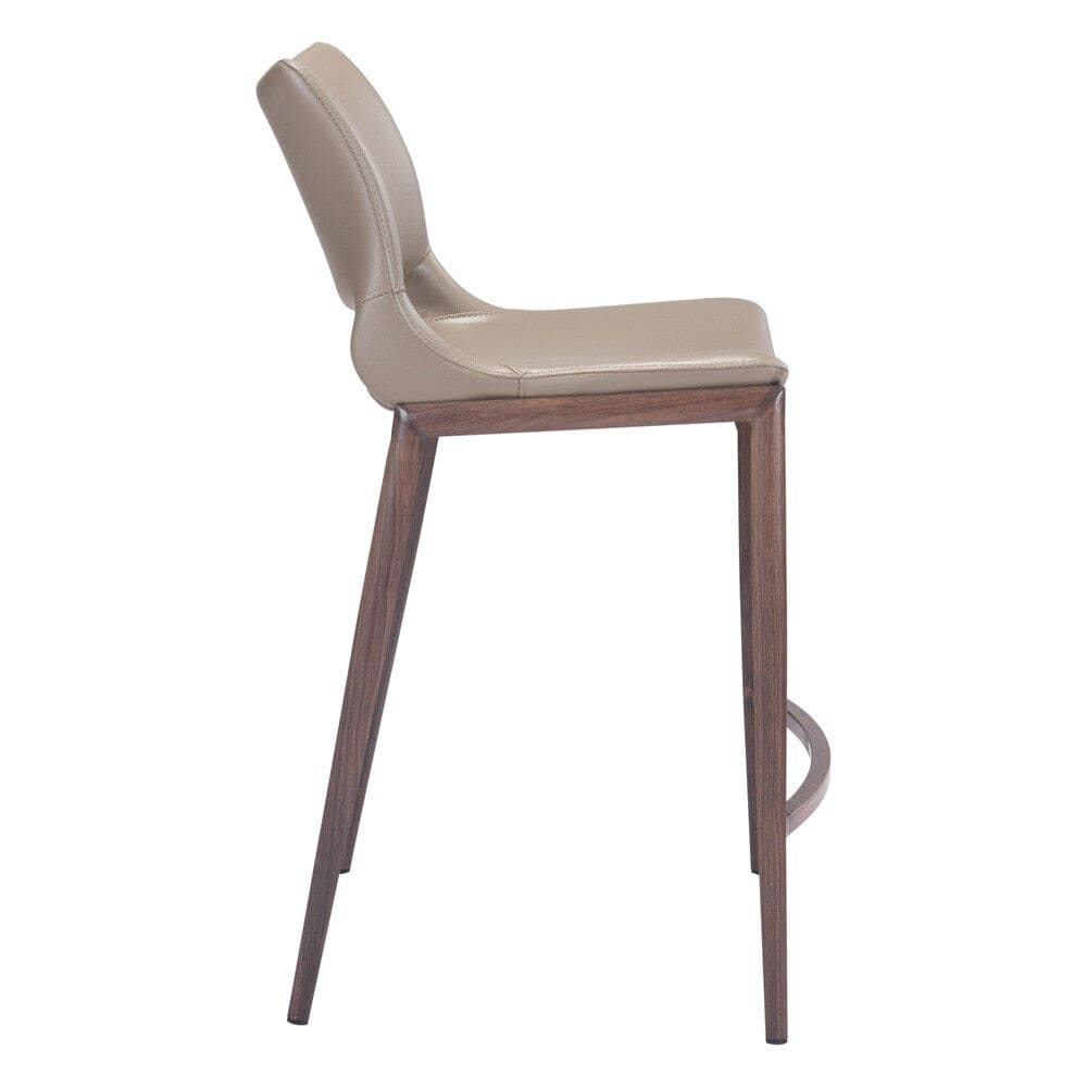 Zuo Modern - Ace Counter Stool (Set of 2) Brown & Walnut - 101392 veiw 2