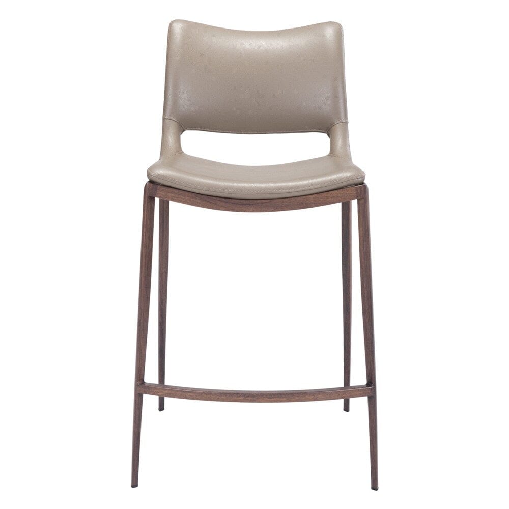 Zuo Modern - Ace Counter Stool (Set of 2) Brown & Walnut - 101392 veiw 3