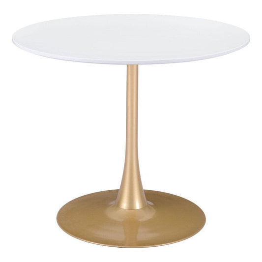 Zuo Modern - Opus Dining Table White & Gold - 101568 veiw 1