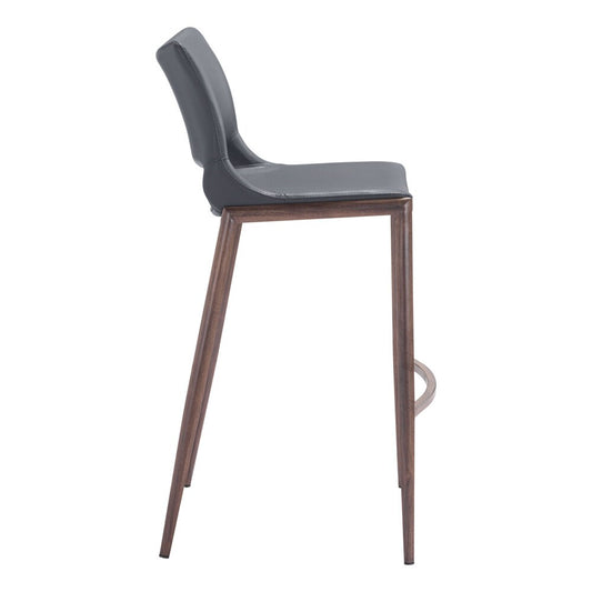 Zuo Modern - Ace Barstool (Set of 2) Dark Gray & Walnut - 109389 veiw 2