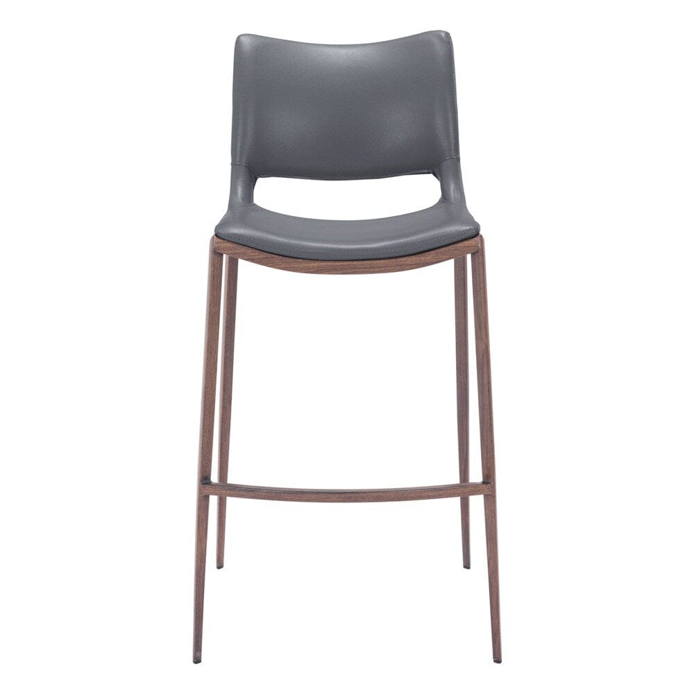 Zuo Modern - Ace Barstool (Set of 2) Dark Gray & Walnut - 109389 veiw 3