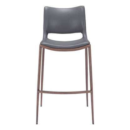 Zuo Modern - Ace Barstool (Set of 2) Dark Gray & Walnut - 109389 veiw 3
