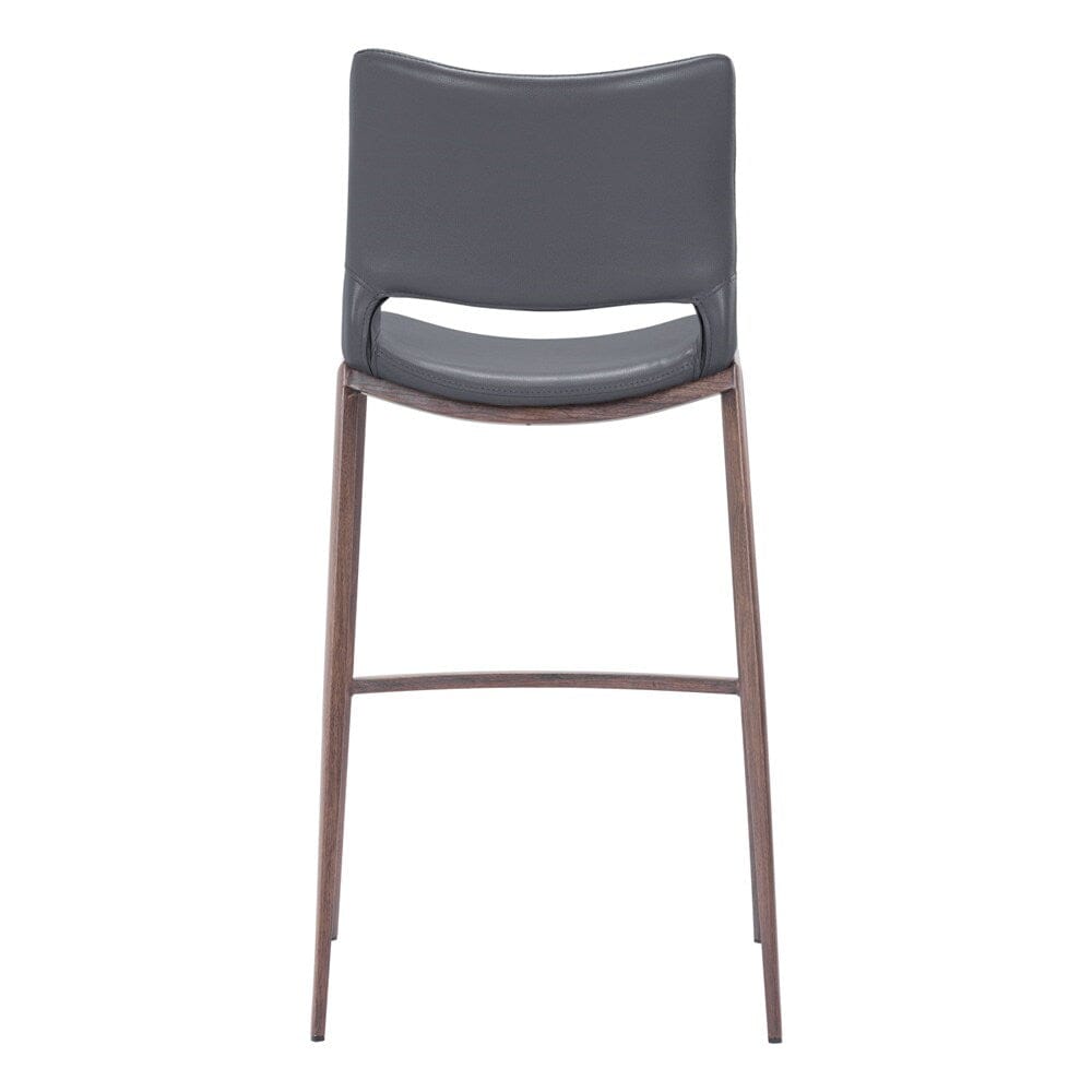 Zuo Modern - Ace Barstool (Set of 2) Dark Gray & Walnut - 109389 veiw 4