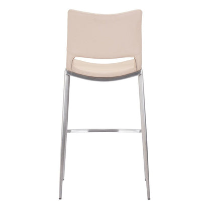 Zuo Modern - Ace Barstool (Set of 2) Light Pink & Silver - 101285 veiw 4