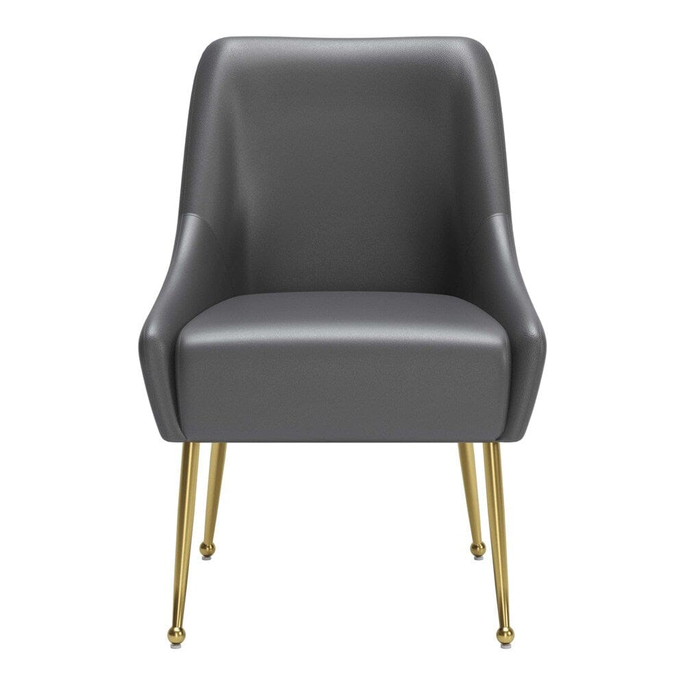 Zuo Modern - Maxine Dining Chair Gray & Gold - 109713 veiw 3