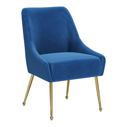 Zuo Modern - Maxine Dining Chair Navy Blue & Gold - 109715 veiw 1