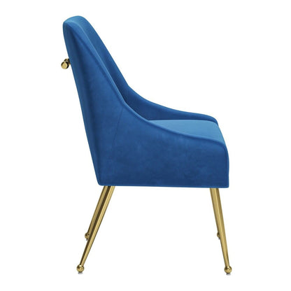 Zuo Modern - Maxine Dining Chair Navy Blue & Gold - 109715 veiw 2