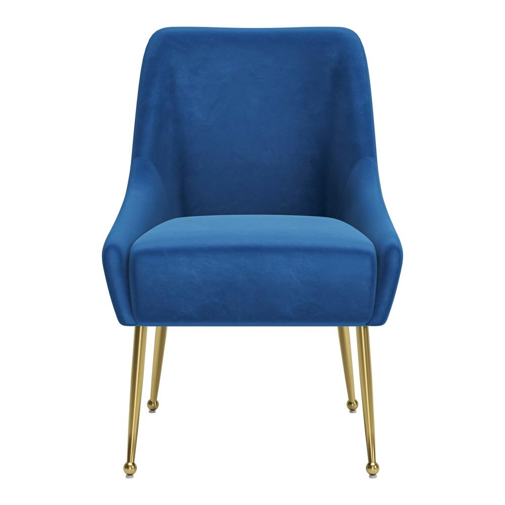 Zuo Modern - Maxine Dining Chair Navy Blue & Gold - 109715 veiw 3