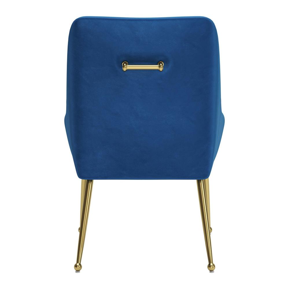 Zuo Modern - Maxine Dining Chair Navy Blue & Gold - 109715 veiw 4