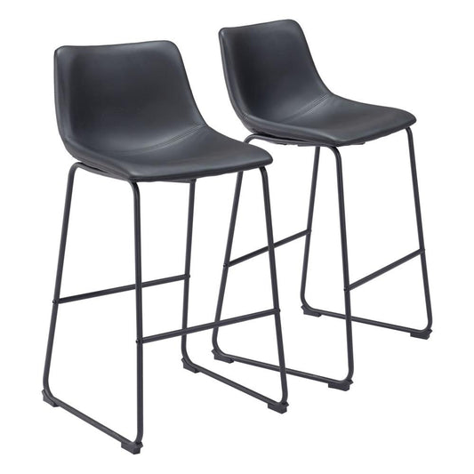 Zuo Modern - Smart Barstool (Set of 2) Black - 109650 veiw 1