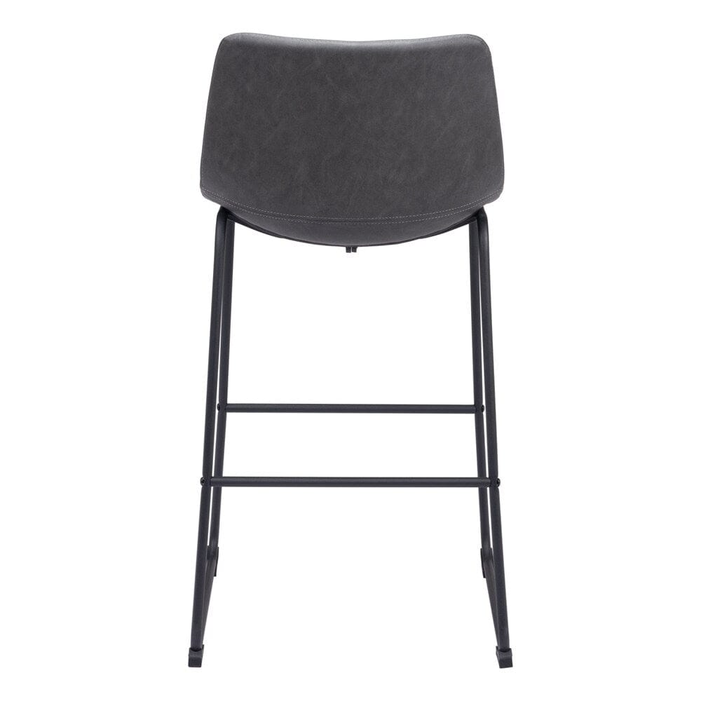 Zuo Modern - Smart Barstool (Set of 2) Charcoal - 109327 veiw 4