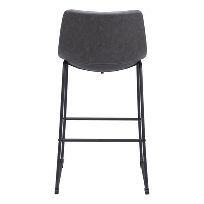 Zuo Modern - Smart Barstool (Set of 2) Charcoal - 109327 veiw 4