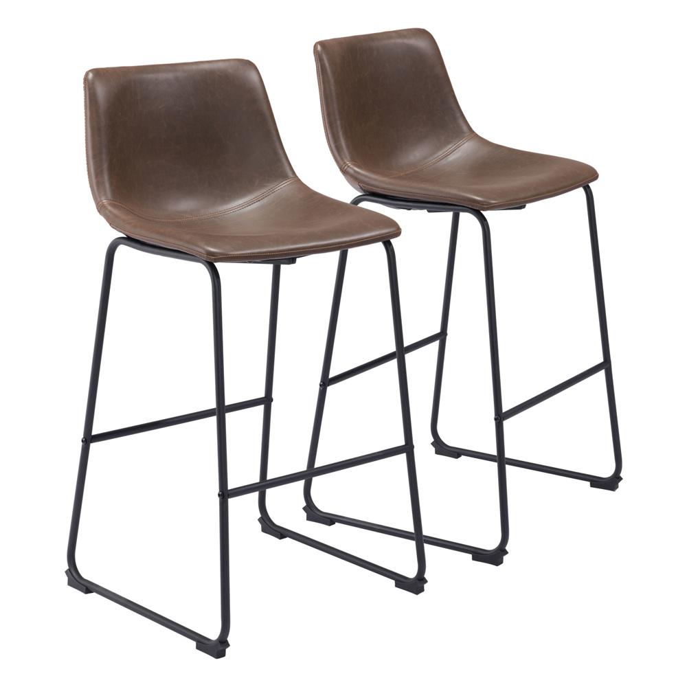 Zuo Modern - Smart Barstool (Set of 2) Vintage Espresso - 109326 veiw 1