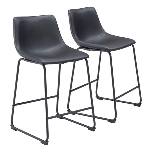 Zuo Modern - Smart Counter Stool (Set of 2) Black - 109649 veiw 1
