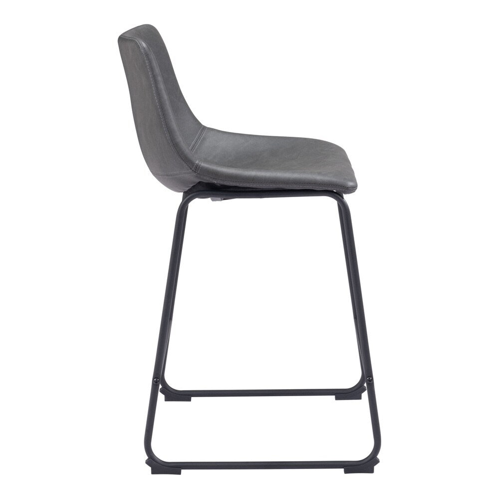 Zuo Modern - Smart Counter Stool (Set of 2) Charcoal - 109324 veiw 2
