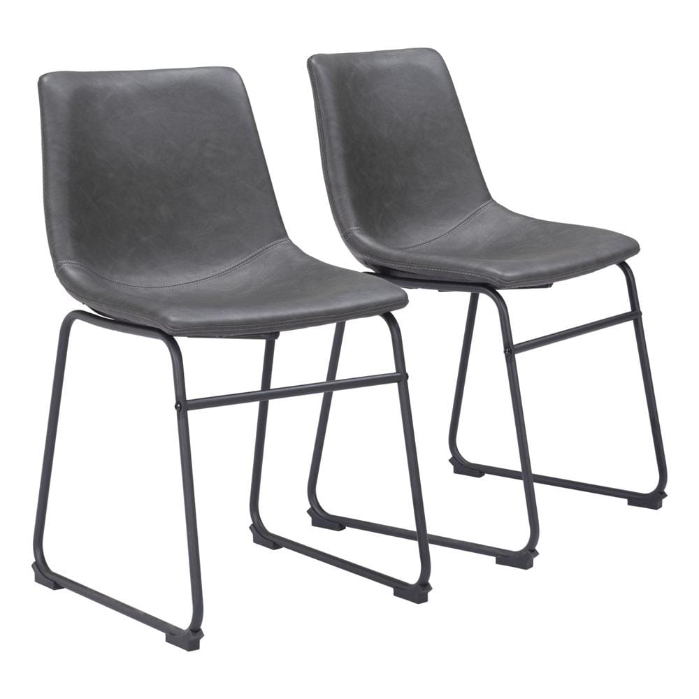 Zuo Modern - Smart Dining Chair (Set of 2) Charcoal - 101995 veiw 1