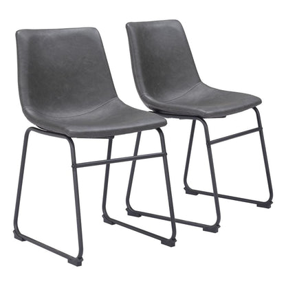 Zuo Modern - Smart Dining Chair (Set of 2) Charcoal - 101995 veiw 1
