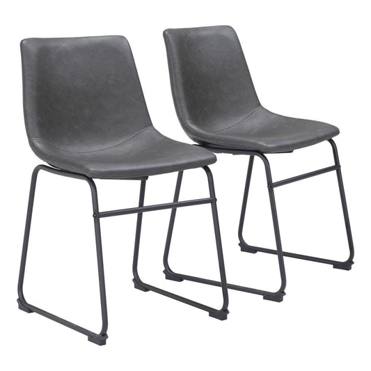 Zuo Modern - Smart Dining Chair (Set of 2) Charcoal - 101995 veiw 1