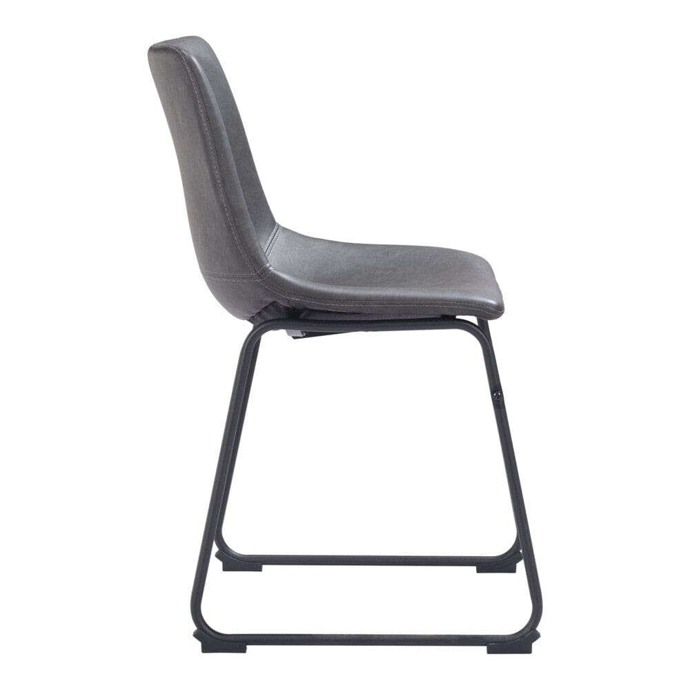 Zuo Modern - Smart Dining Chair (Set of 2) Charcoal - 101995 veiw 2
