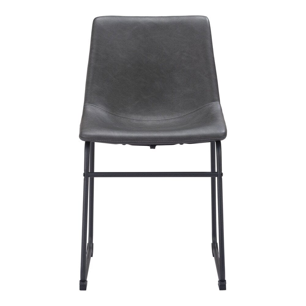 Zuo Modern - Smart Dining Chair (Set of 2) Charcoal - 101995 veiw 3