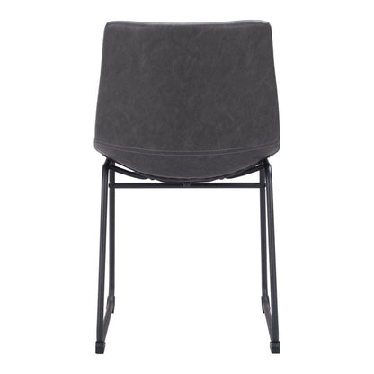 Zuo Modern - Smart Dining Chair (Set of 2) Charcoal - 101995 veiw 4