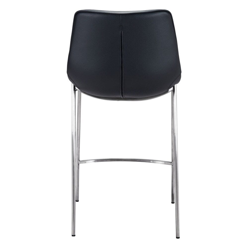 Zuo Modern - Magnus Counter Stool (Set of 2) Black & Silver - 101409 veiw 4