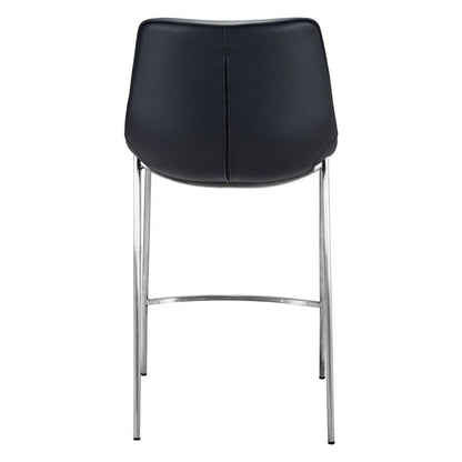 Zuo Modern - Magnus Counter Stool (Set of 2) Black & Silver - 101409 veiw 4