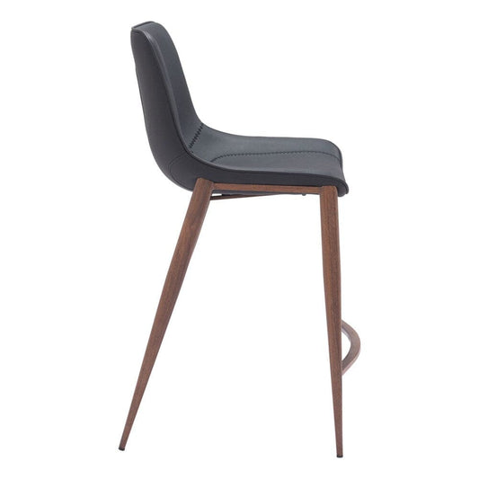 Zuo Modern - Magnus Counter Stool (Set of 2) Black & Walnut - 109935 veiw 2