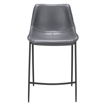 Zuo Modern - Magnus Counter Stool (Set of 2) Dark Gray & Black - 109392 veiw 3