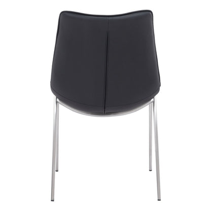 Zuo Modern - Magnus Dining Chair (Set of 2) Black & Silver - 101271 veiw 4