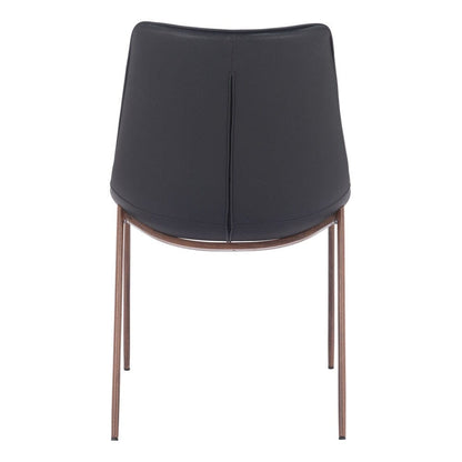Zuo Modern - Magnus Dining Chair (Set of 2) Black & Walnut - 109933 veiw 4