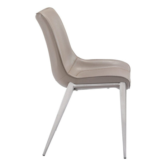 Zuo Modern - Magnus Dining Chair (Set of 2) Brown & Silver - 101269 veiw 2