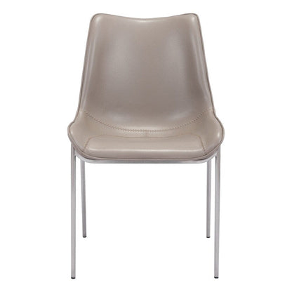Zuo Modern - Magnus Dining Chair (Set of 2) Brown & Silver - 101269 veiw 3