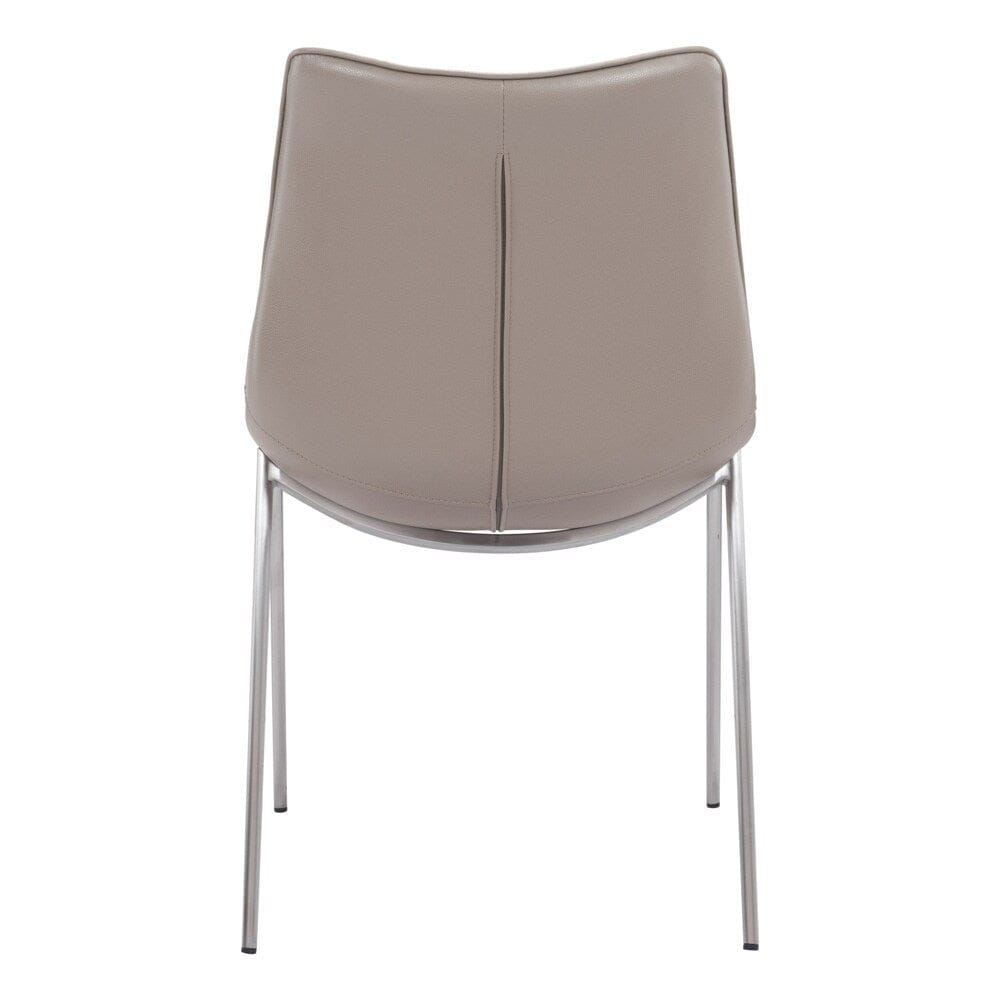 Zuo Modern - Magnus Dining Chair (Set of 2) Brown & Silver - 101269 veiw 4